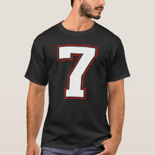 Aantal 7 Genummerde de Speler van het Team van de T-shirt