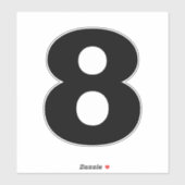 Aantal acht zwarte en witte sticker (Vel)
