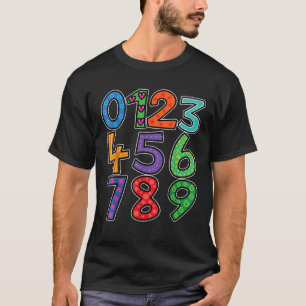 Aantal dag t shirt voor kinderen wiskunden nummer