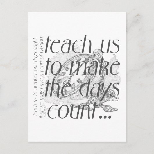 Aantal dagen briefkaart (Voorkant)