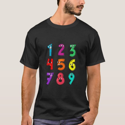 Aantal het Leren calculator kostume dag Wiskunde O T-shirt (Voorkant)