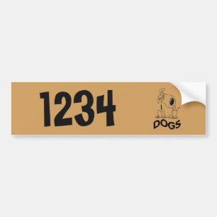 Aantal honden House Numbers Bumpersticker