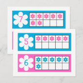 Aantal Kaarten, kleuterschool tellen Flash Kaarten (Voorkant / Achterkant)