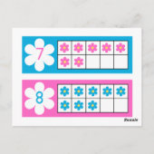 Aantal Kaarten, kleuterschool tellen Flash Kaarten (Achterkant)