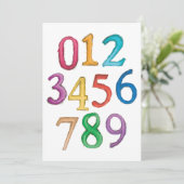 Aantal op negen uitnodigingen (Staand voorkant)