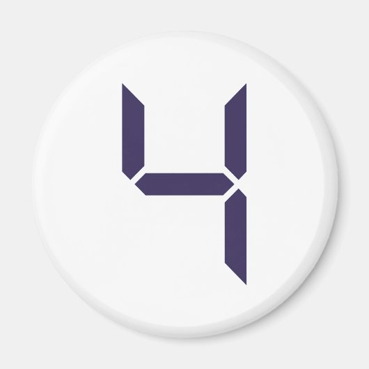 Aantal - Vier - 4 Magneet (Voorkant)