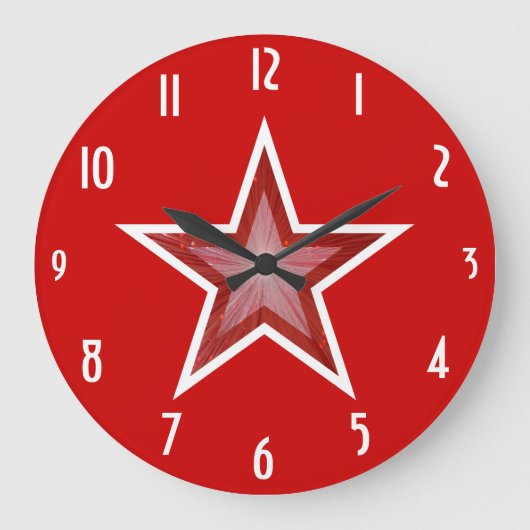 Aantallen" klok rode van de Ster de "om rood (Voorkant)