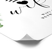 Aantekening Floral Wifi Network & Password Wedding Poster (Hoek)