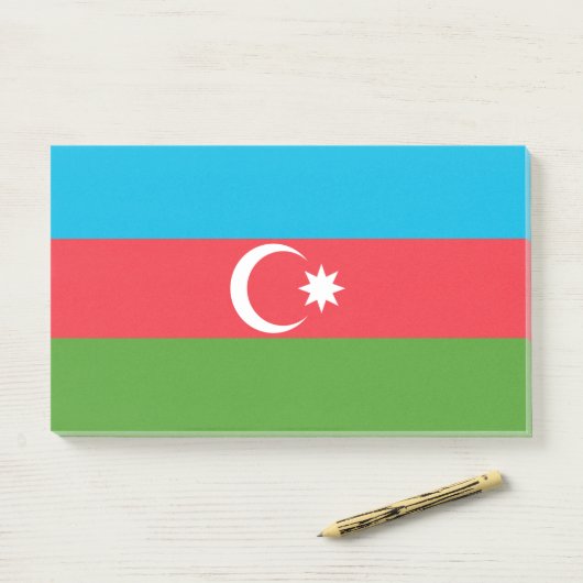 Aantekeningen met vlag van Azerbeidzjan Post-it® Notes (Op bureau)