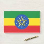 Aantekeningen met vlag van Ethiopië Post-it® Notes (Op bureau)