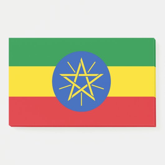 Aantekeningen met vlag van Ethiopië Post-it® Notes (Voorkant)