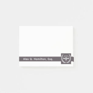Aantekeningen op gepersonaliseerde advocaten post-it® notes