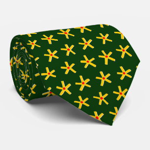 Aantouente Egyptische Star Pattern V2 - Dk Green Stropdas