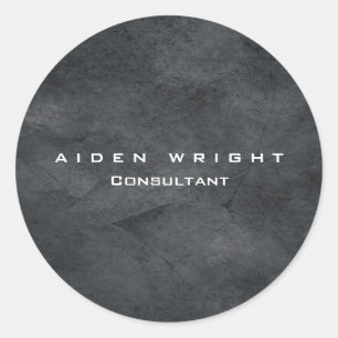 Aantrekkelijk Grijs Stijlvol Modern Minimalistisch Ronde Sticker