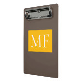 Aantrekkelijk Monogram Modern Minimalist Mini Klembord (Angled2)