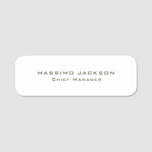 Aantrekkelijk Trendy Stijlvol Modern Minimalistisc Naamplaatje