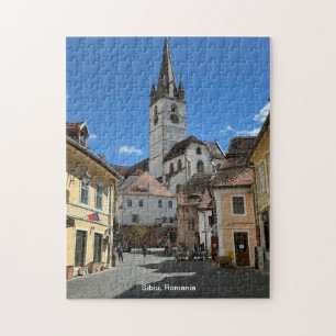 Aantrekkelijk Uitzicht van Sibiu, Roemenië op een Legpuzzel