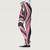 Aantrekkelijke agaat marmer l roze en zwart oefeni leggings (Links)