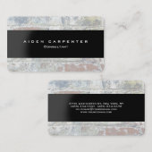 Aantrekkelijke grijze muur zwart moderne stijl min visitekaartje (Voorkant / Achterkant)