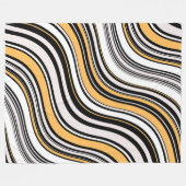 Aantrekkelijke inkt art Abstract patroon zwart gee Fleece Deken (Voorkant (Horizontaal))