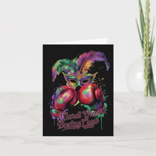 Aantrekkelijke Masquerade Mask Boxing Crew Feestel Kaart (Voorkant)