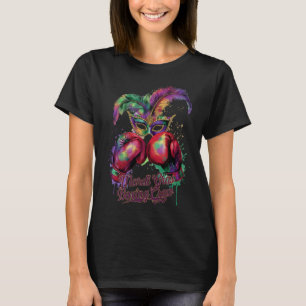 Aantrekkelijke Masquerade Mask Boxing Crew Feestel T-shirt