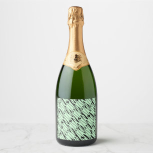 Aantrekkelijke Mint Green Dynamic Celebration Sparkling Wijnetiket