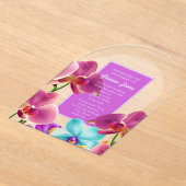 Aantrekkelijke Orchideeën Acryl Afstuderen Invitat Acryl Uitnodigingen (Laagn)