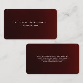 Aantrekkelijke roodachtige bruine stijlvolle moder visitekaartje (Voorkant / Achterkant)