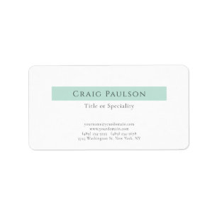 Aantrekkelijke Simple Plain Professional Modern Etiket