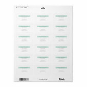 Aantrekkelijke Simple Plain Professional Modern Etiket (Full Sheet)