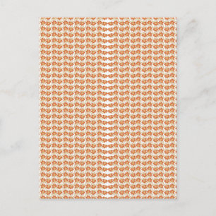Aantrekkelijke Sinaasappel en witte vierkanten ach Briefkaart