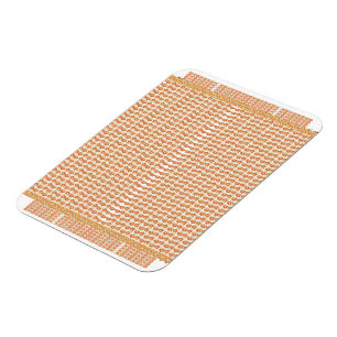 Aantrekkelijke Sinaasappel en witte vierkanten ach Magneet