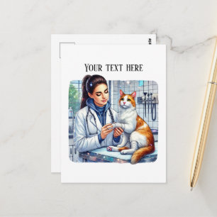 Aantrekkelijke veterinaire praktijk aanpasbaar  briefkaart