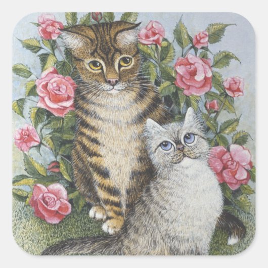 Aantrekking Vierkante Sticker (Voorkant)