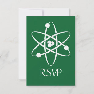 Aantrekkingskrachten in groene RSVP-kaart RSVP Kaartje