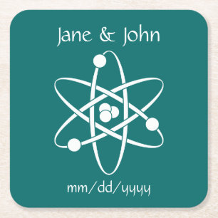 Aantrekkingskrachten in Teal Papier Onderzetters