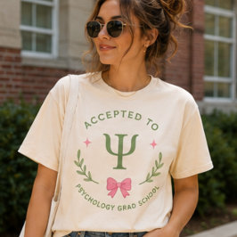 Aanvaard in de psychologie afstudeerprogramma, toe t-shirt