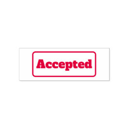 Aanvaard Kantoor Paperwork Business Ink Stamp Zelfinktende Stempel