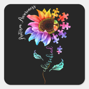 Aanvaarding Autisme Bewustheid Vrouwen Mam Teacher Vierkante Sticker