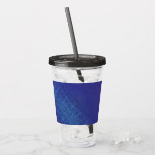 aanvaarding   Blauw Indigo Violet Shibori Patroon Acryl Drinkbeker