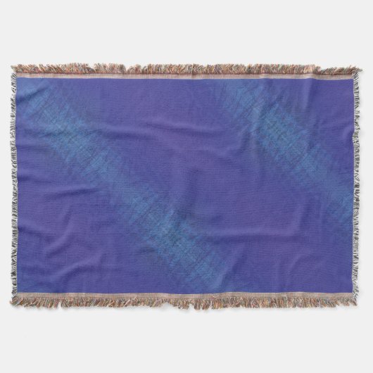 aanvaarding | Blauw Indigo Violet Shibori Patroon Deken (Voorkant)