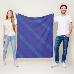 aanvaarding Blauw Indigo Violet Shibori Patroon Fleece Deken