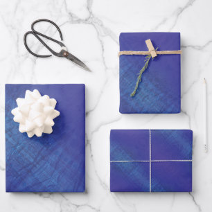 aanvaarding   Blauw Indigo Violet Shibori Patroon Inpakpapier Vel