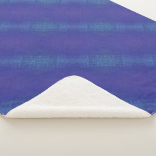 aanvaarding Blauw Indigo Violet Shibori Patroon Sherpa Deken