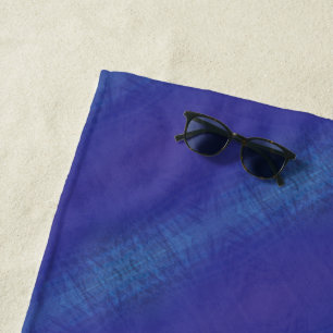 aanvaarding Blauw Indigo Violet Shibori Patroon Strandlaken