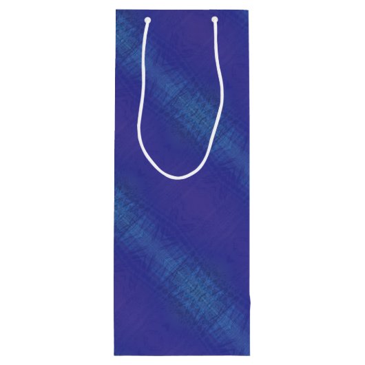 aanvaarding | Blauw Indigo Violet Shibori Patroon Wijn Cadeautas (Achterkant)
