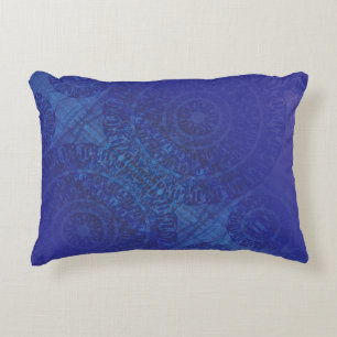 aanvaarding   Blauwe Indigo Violet Boho medailles Accent Kussen