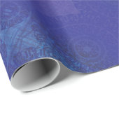 aanvaarding | Blauwe Indigo Violet Boho medailles Cadeaupapier (Rol Hoek)