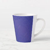 aanvaarding | Blauwe Indigo Violet Boho medailles Latte Mok (Rechts)